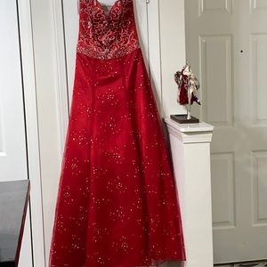 Red formal dress
